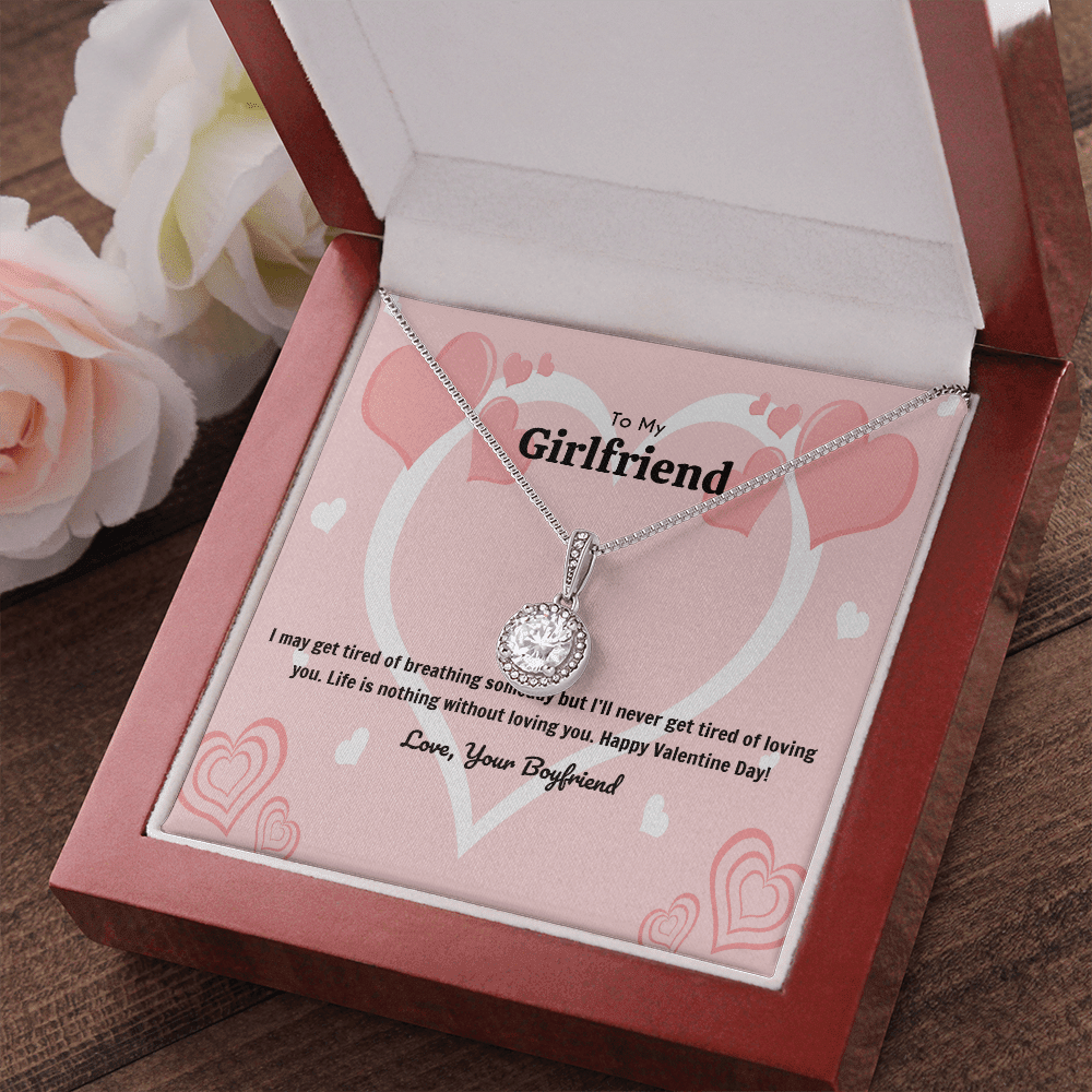 To My Girlfriend Valentines Gift Never Tired of Loving You Eternal Union Necklace - Eternal Hope