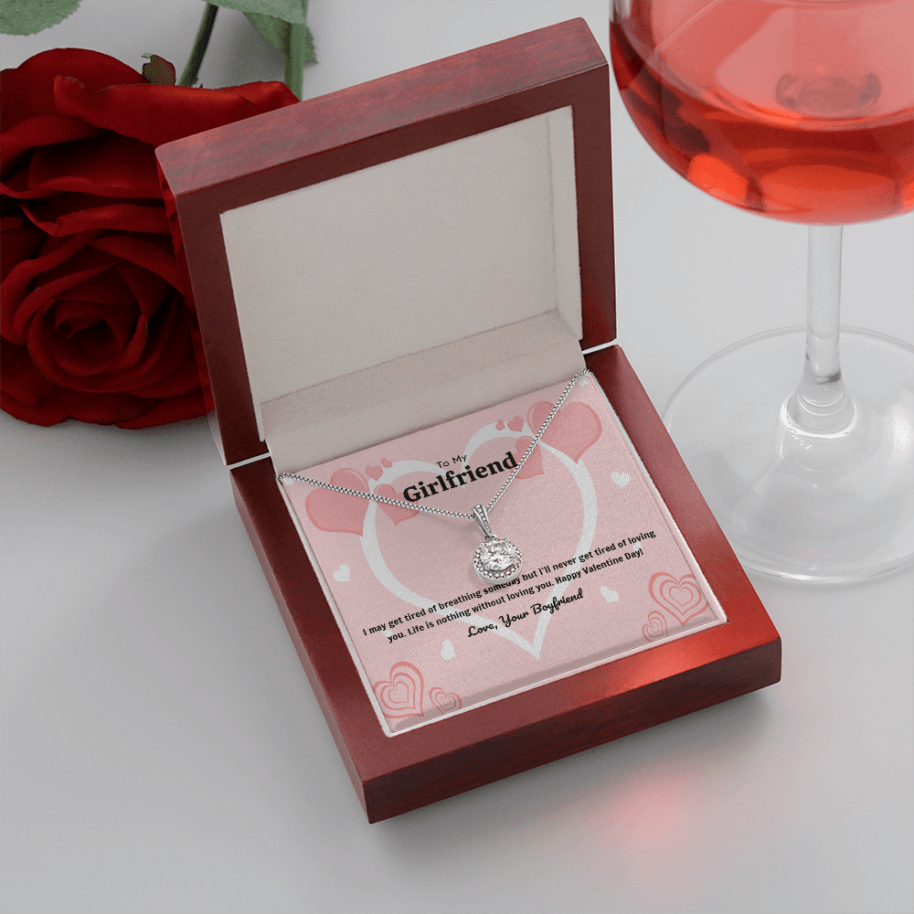To My Girlfriend Valentines Gift Never Tired of Loving You Eternal Union Necklace - Eternal Hope
