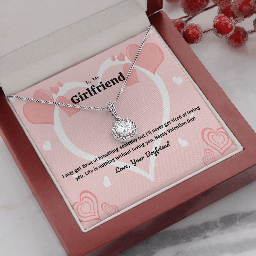 To My Girlfriend Valentines Gift Never Tired of Loving You Eternal Union Necklace - Eternal Hope