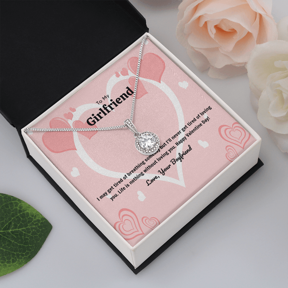 To My Girlfriend Valentines Gift Never Tired of Loving You Eternal Union Necklace - Eternal Hope