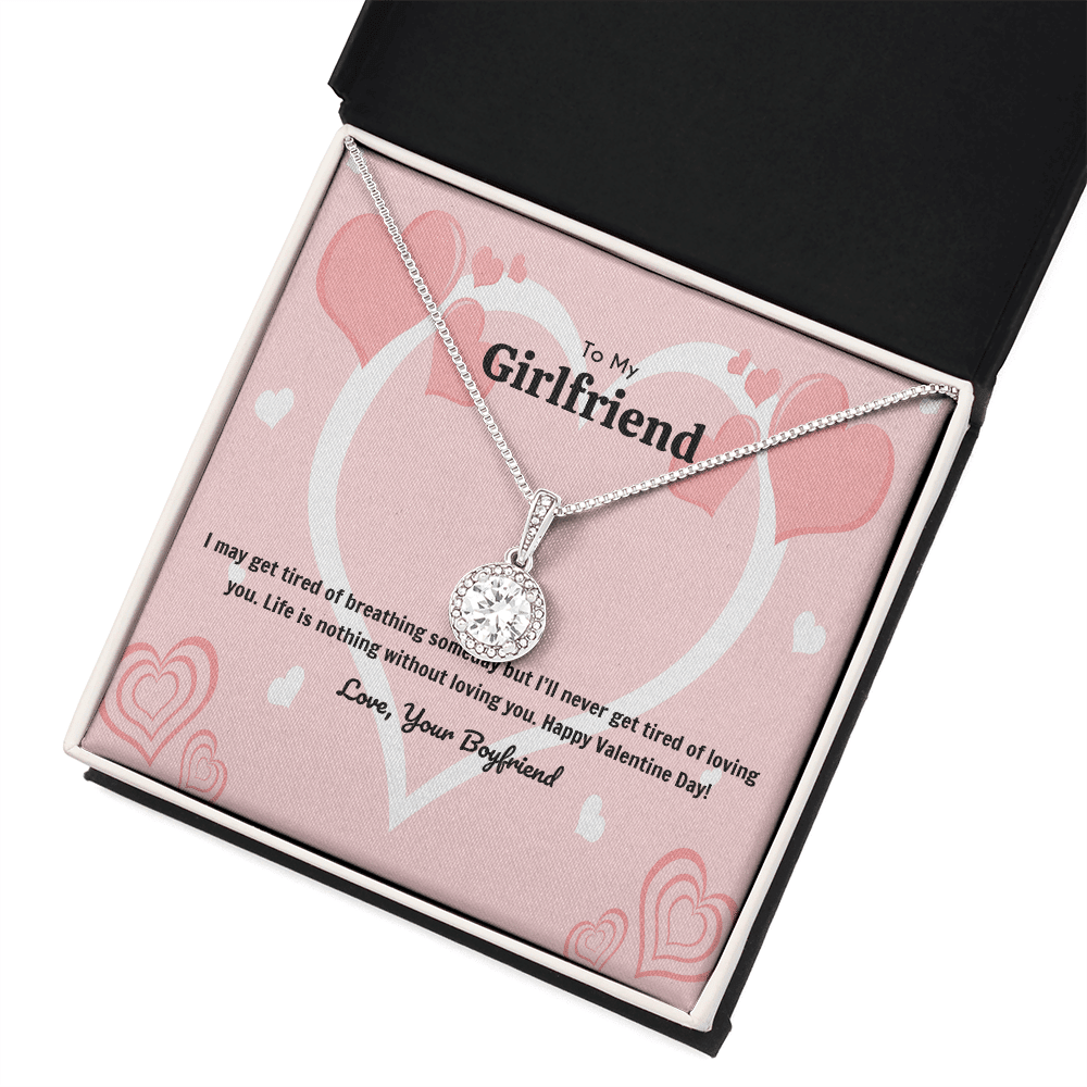 To My Girlfriend Valentines Gift Never Tired of Loving You Eternal Union Necklace - Eternal Hope
