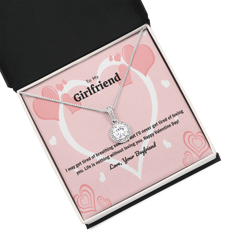 To My Girlfriend Valentines Gift Never Tired of Loving You Eternal Union Necklace - Eternal Hope