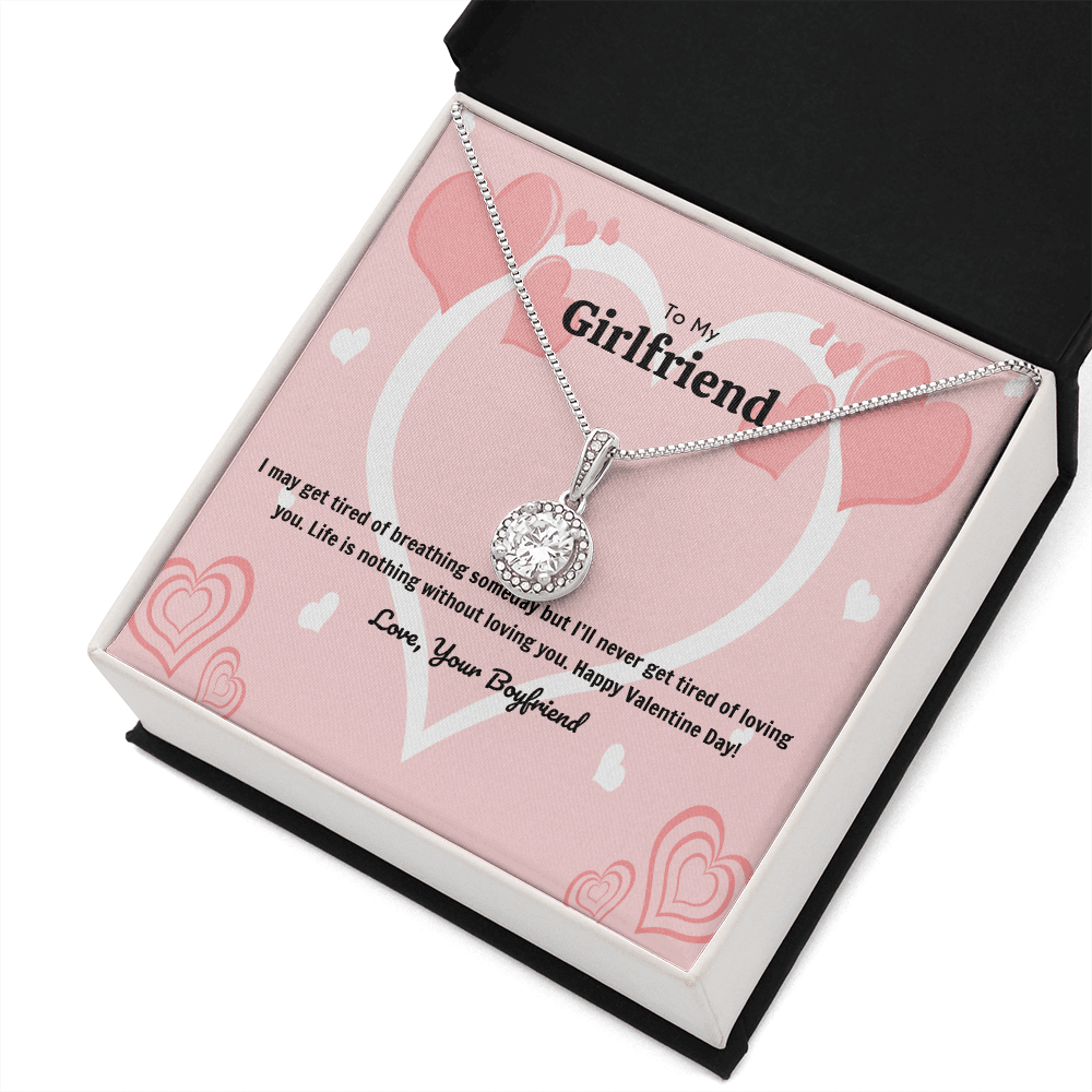 To My Girlfriend Valentines Gift Never Tired of Loving You Eternal Union Necklace - Eternal Hope