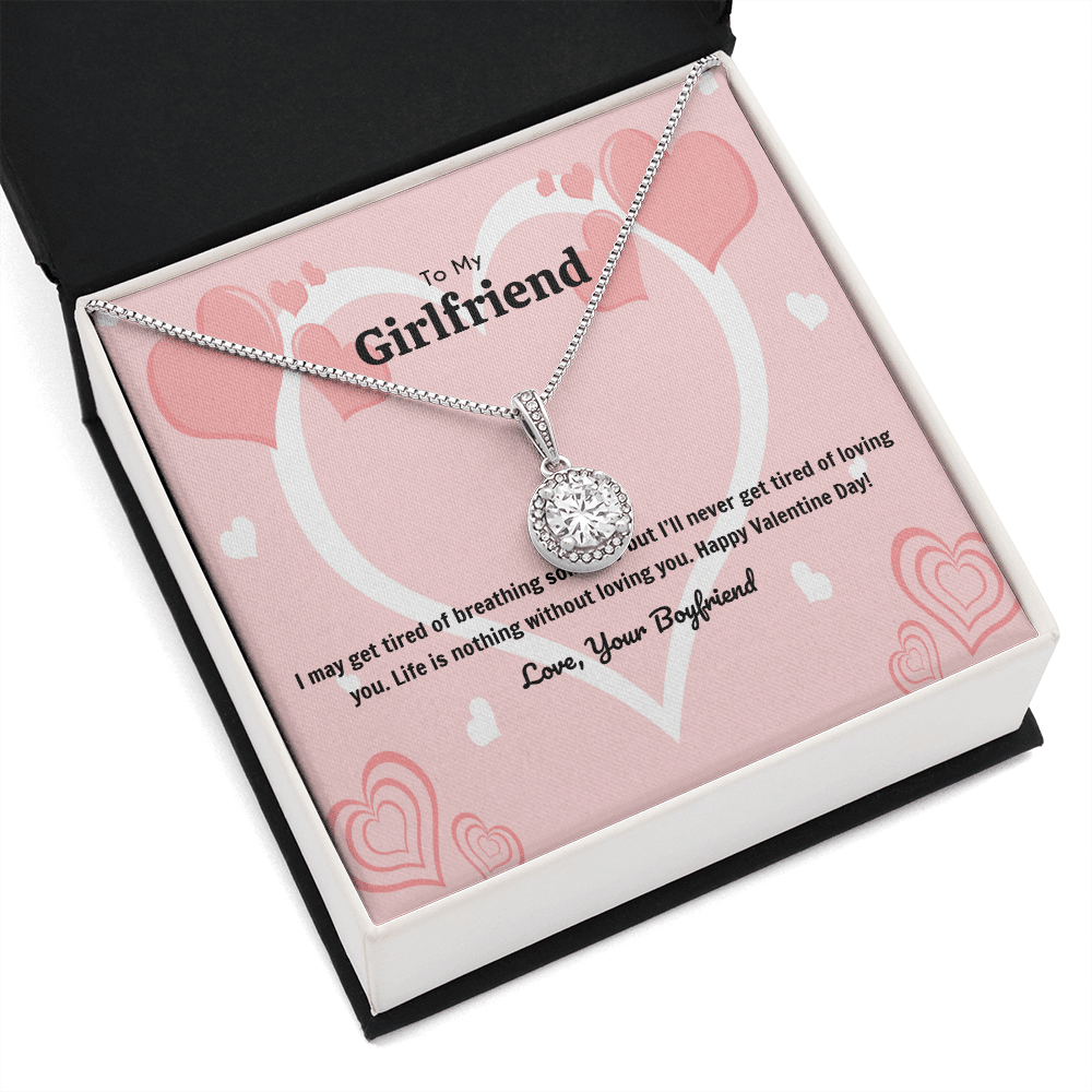 To My Girlfriend Valentines Gift Never Tired of Loving You Eternal Union Necklace - Eternal Hope