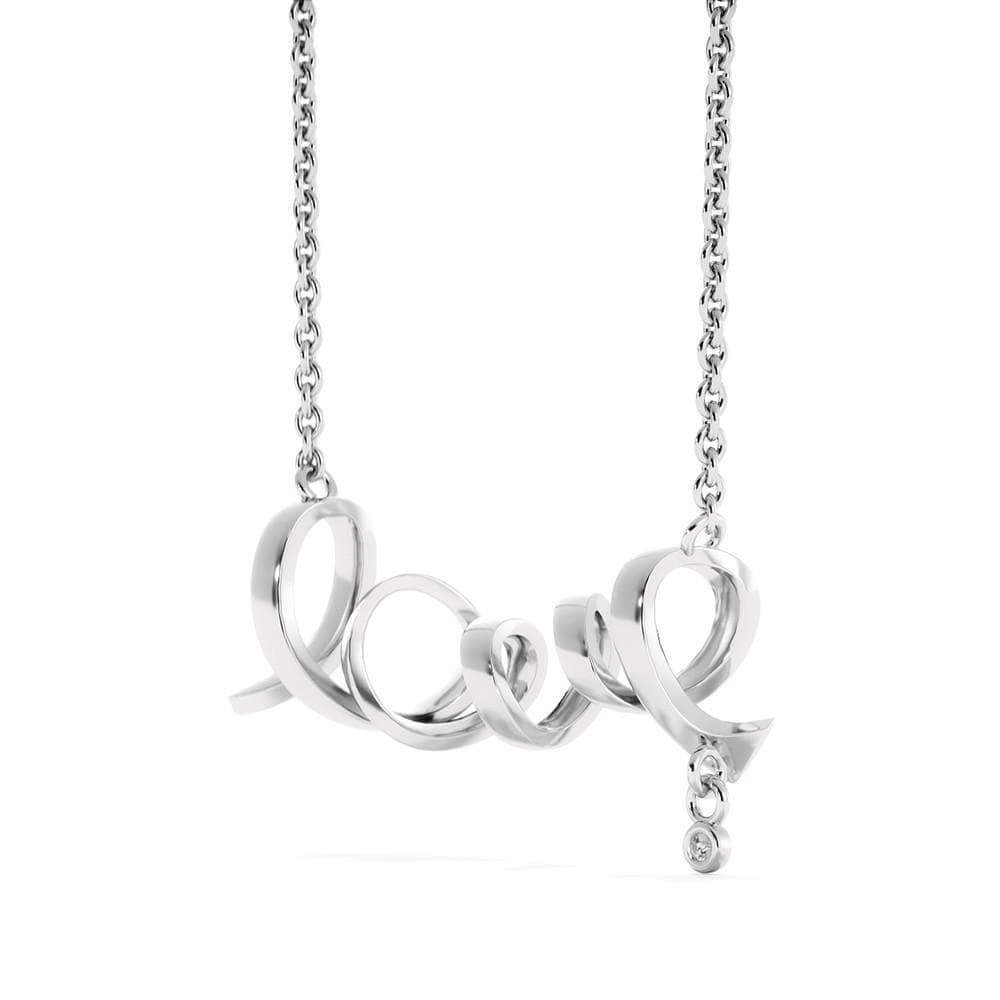To My Wife Girlfriend Choose You Love Necklace Message Card Stainless Steel or 18k Gold - Love Script Necklace