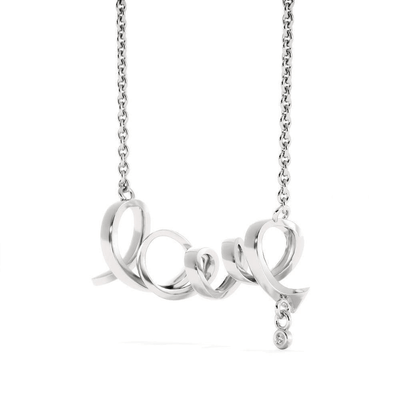 To My Wife Girlfriend Choose You Love Necklace Message Card Stainless Steel or 18k Gold - Love Script Necklace