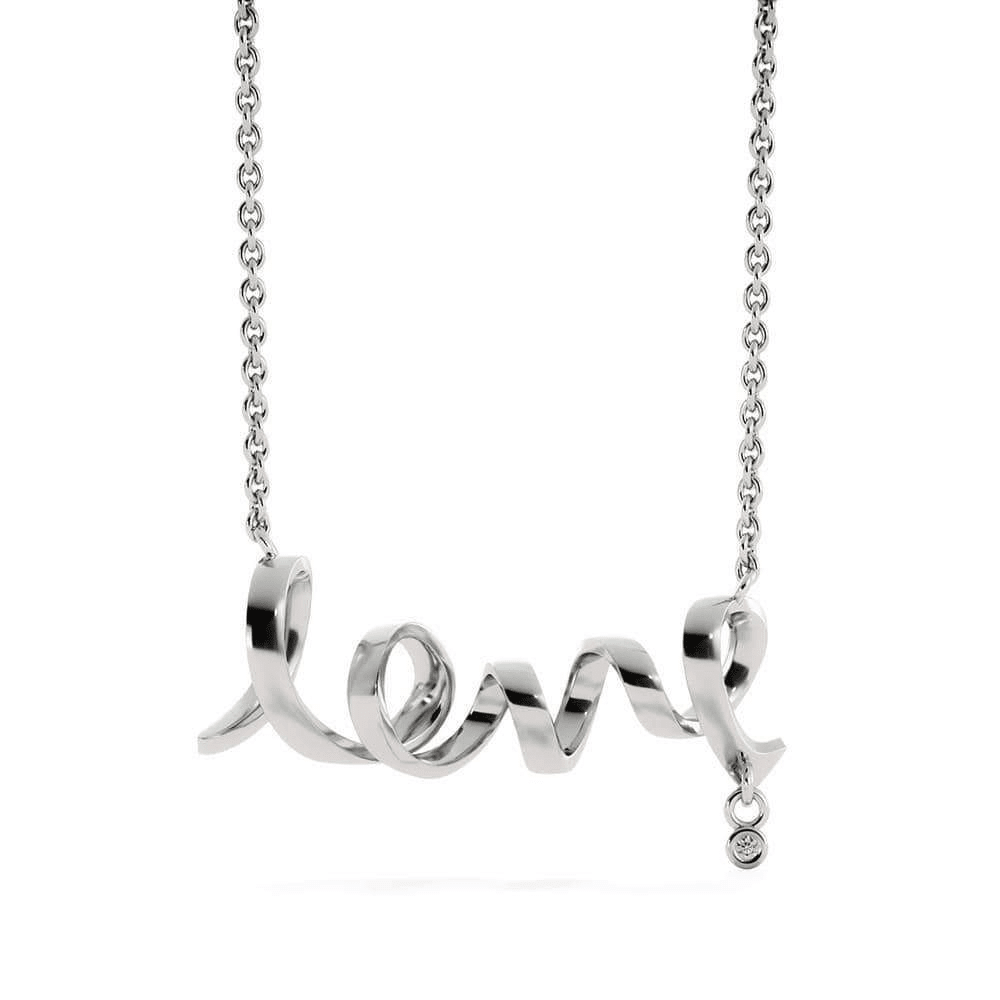 To My Wife Girlfriend Choose You Love Necklace Message Card Stainless Steel or 18k Gold - Love Script Necklace