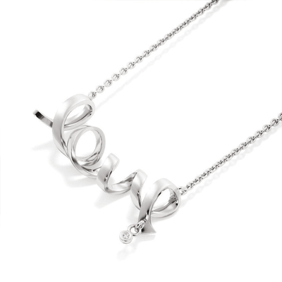 To My Wife Girlfriend Choose You Love Necklace Message Card Stainless Steel or 18k Gold - Love Script Necklace
