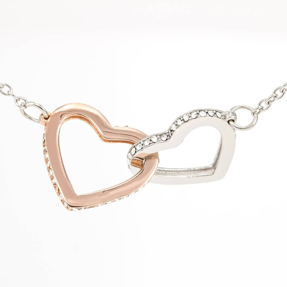 To My Partner Perfect Keepsake Card Of My Life Inseparable Pendant 18k Rose Gold Finish 16� Life Partner Keepsake Card - Interlocking Hearts Necklace