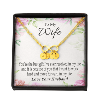 To My Wife You're The Best Gift Infinity Bracelet With Initial Charms - Infinity Bracelet