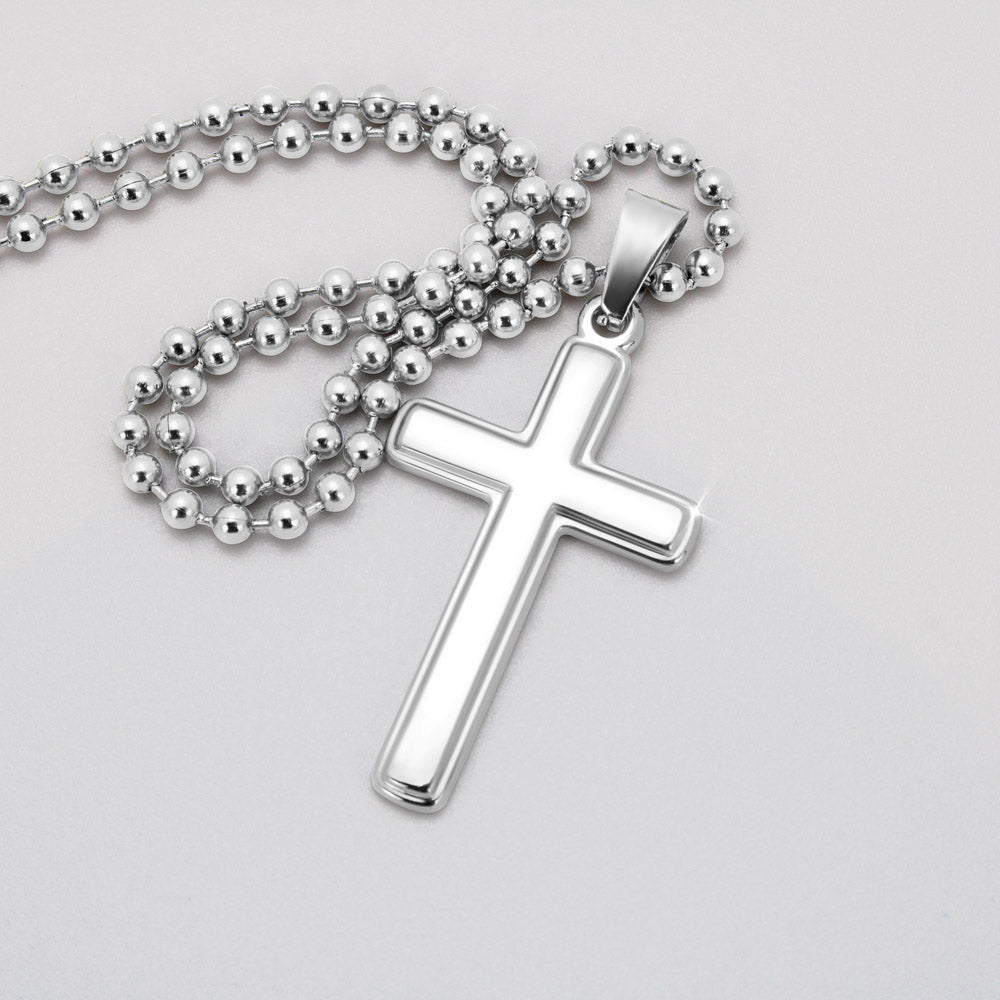 Cross Pendant Necklace Angels Protect You Psalm 91 Message Keepsake Card - Meanful Cross Messages Card Gift Idea