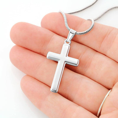 Christian Encouragement Card To My Wifeyou Have To Trust Faith Cross Necklace Stainless Steel Pendant Religious Gift - Meanful Cross Messages Card Gift Idea