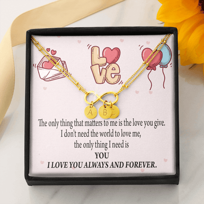 To My Girlfriend You Matter Most Infinity Bracelet With Initial Charms - Infinity Bracelet