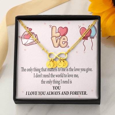 To My Girlfriend You Matter Most Infinity Bracelet With Initial Charms - Infinity Bracelet