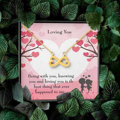 Loving You Infinity Stainless Steel Pendant Love Message Card Wife Gift - Infinity Love Necklace