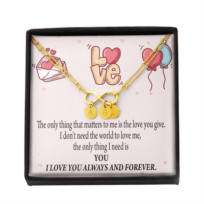 To My Girlfriend You Matter Most Infinity Bracelet With Initial Charms - Infinity Bracelet