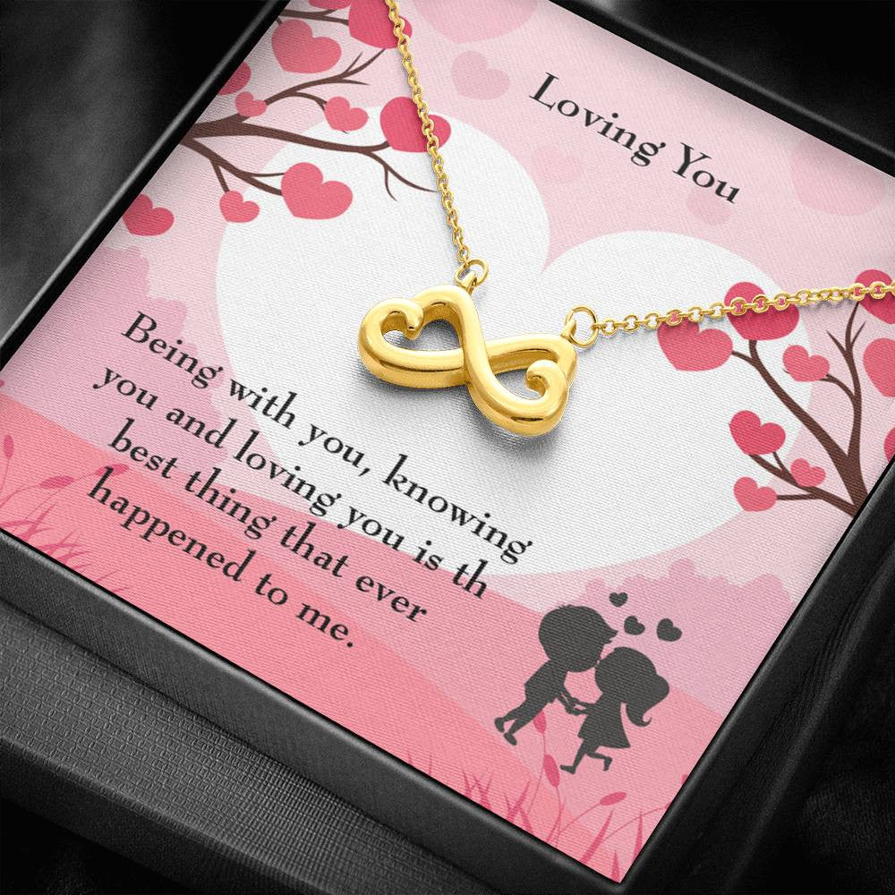 Loving You Infinity Stainless Steel Pendant Love Message Card Wife Gift - Infinity Love Necklace
