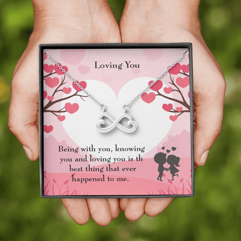 Loving You Infinity Stainless Steel Pendant Love Message Card Wife Gift - Infinity Love Necklace