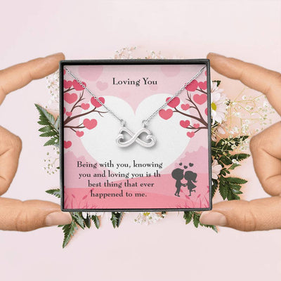 Loving You Infinity Stainless Steel Pendant Love Message Card Wife Gift - Infinity Love Necklace