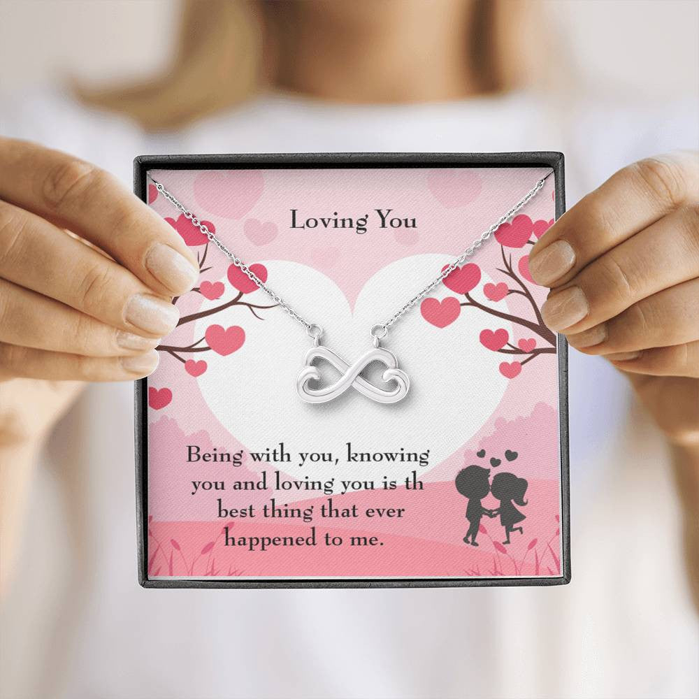 Loving You Infinity Stainless Steel Pendant Love Message Card Wife Gift - Infinity Love Necklace