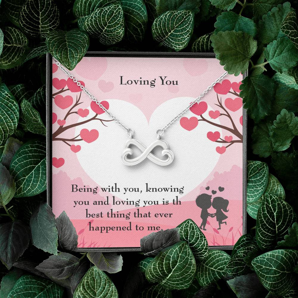 Loving You Infinity Stainless Steel Pendant Love Message Card Wife Gift - Infinity Love Necklace