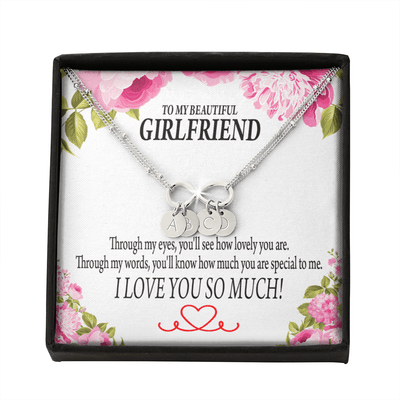 To My Girlfriend Your Special Infinity Bracelet With Initial Charms - Infinity Bracelet