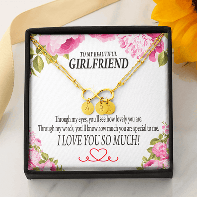 To My Girlfriend Your Special Infinity Bracelet With Initial Charms - Infinity Bracelet