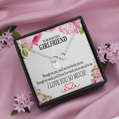 To My Girlfriend Your Special Infinity Bracelet With Initial Charms - Infinity Bracelet