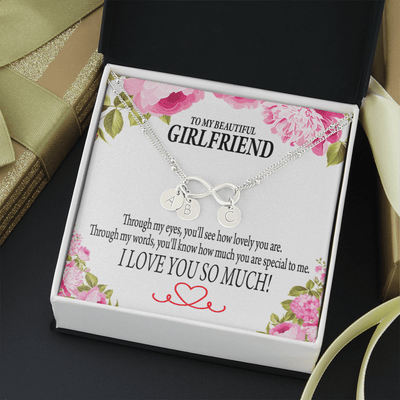 To My Girlfriend Your Special Infinity Bracelet With Initial Charms - Infinity Bracelet