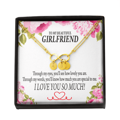 To My Girlfriend Your Special Infinity Bracelet With Initial Charms - Infinity Bracelet