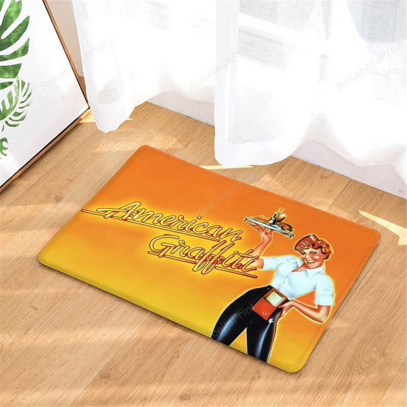 Ag Floor Mat American Graffiti Milner Falfa Ford Couple Hot Rod 01600 Indoor Outdoor Floormat Doormats