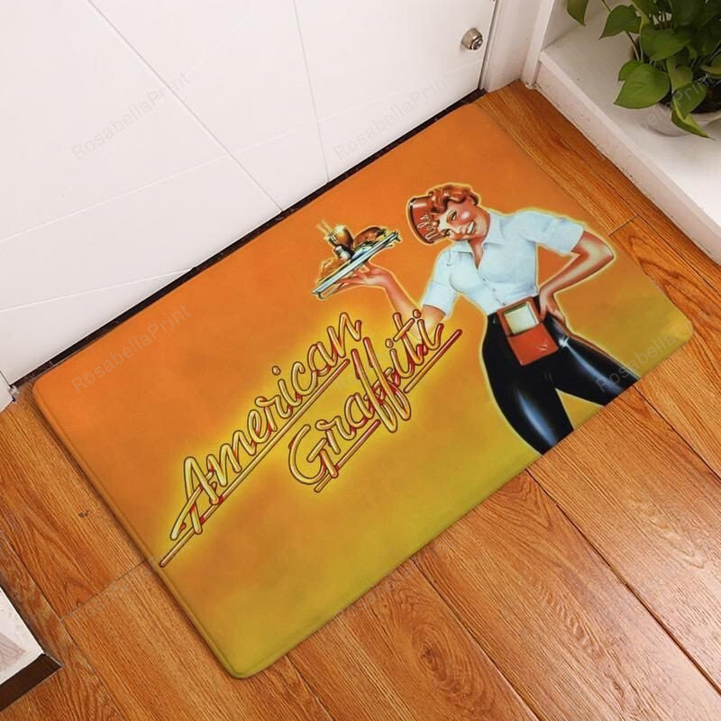 Ag Floor Mat American Graffiti Milner Falfa Ford Couple Hot Rod 01600 Indoor Outdoor Floormat Doormats