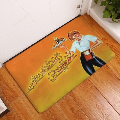 Ag Floor Mat American Graffiti Milner Falfa Ford Couple Hot Rod 01600 Indoor Outdoor Floormat Doormats