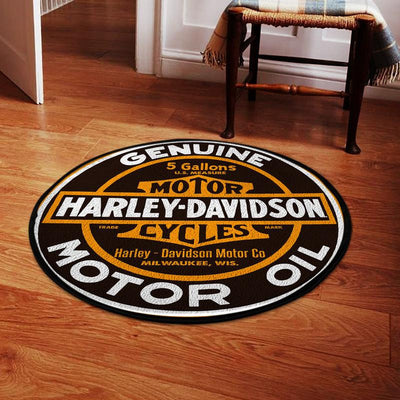 Custom Motorcycle Round Rug - Circle Rug for Living Room