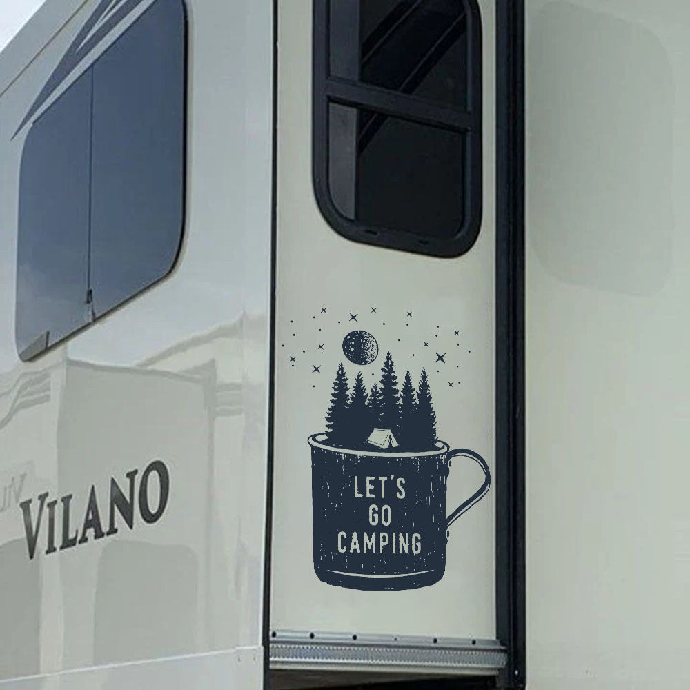 Camping Crack Decal, Funny Car Sticker For Window & Bumper