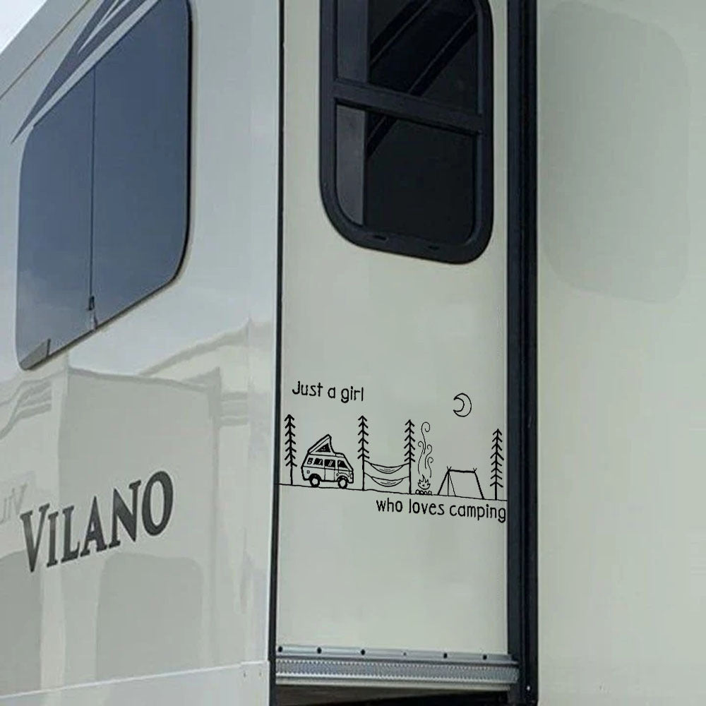 Camping Crack Decal, Funny Car Sticker For Window & Bumper
