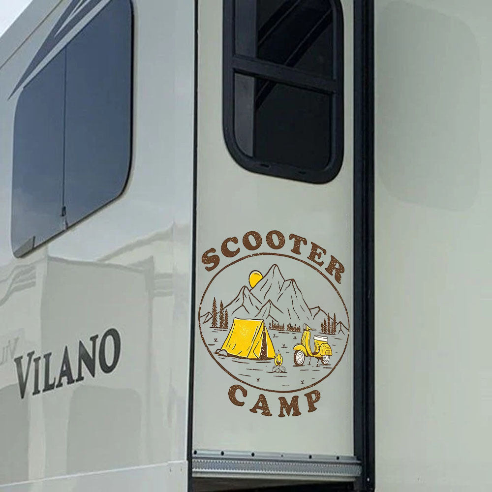 Camping Crack Sticker, Funny Car Decal For Window & Bumper