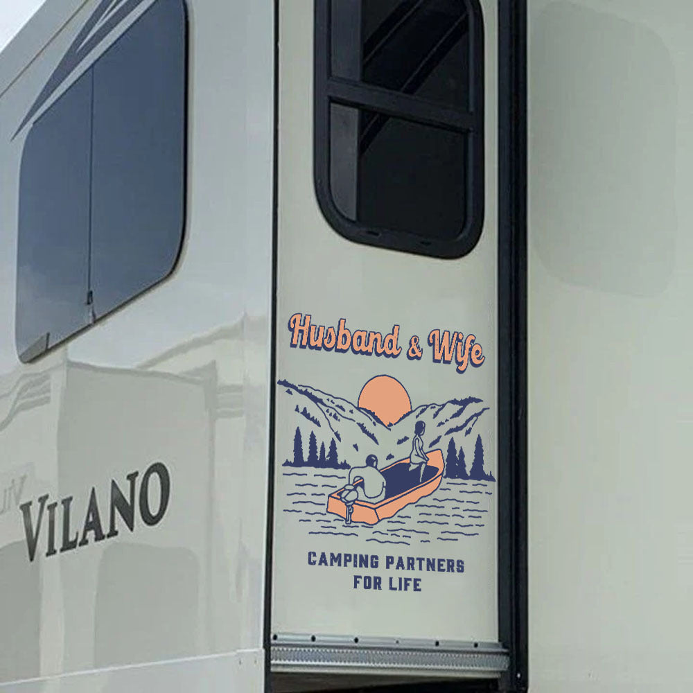 Camping Crack Decal, Funny Car Sticker For Window & Bumper