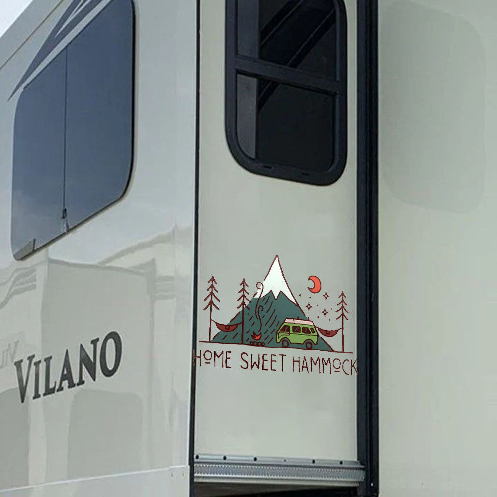 Camping Crack Decal, Funny Car Sticker For Window & Bumper
