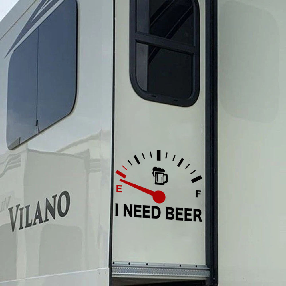 Camping Crack Sticker, Funny Car Decal For Window & Bumper