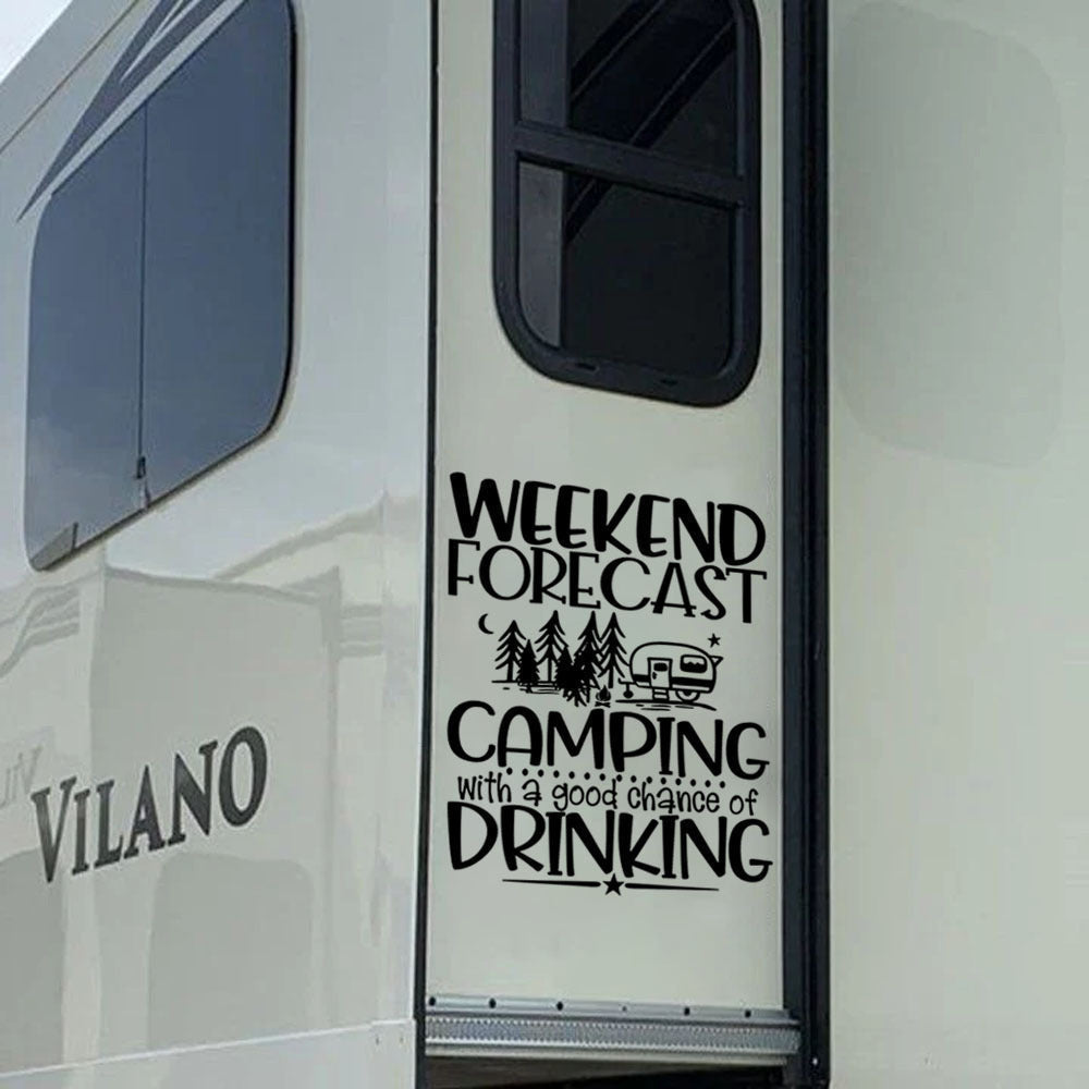 Camping Crack Sticker, Funny Car Decal For Window & Bumper