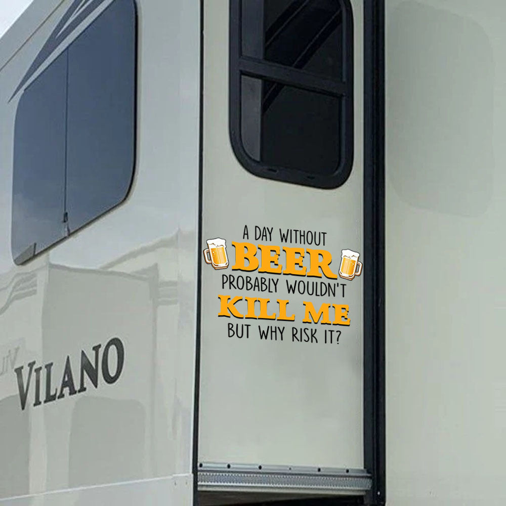 Camping Crack Decal, Funny Car Sticker For Window & Bumper