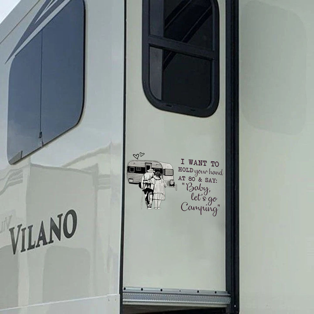 Camping Crack Decal, Funny Car Sticker For Window & Bumper