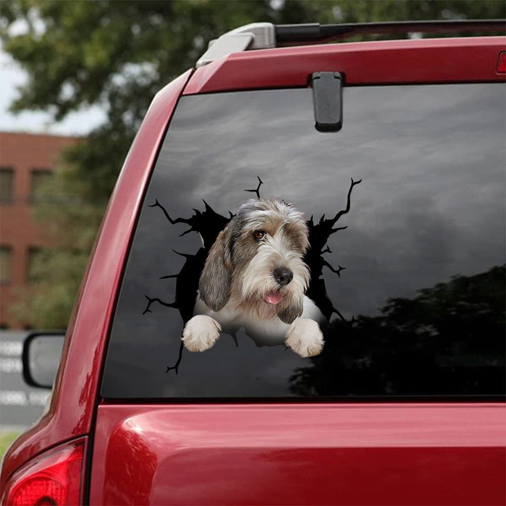 Petit Basset Griffon Venda©En Crack Sticker, Funny Car Decal For Window & Bumper