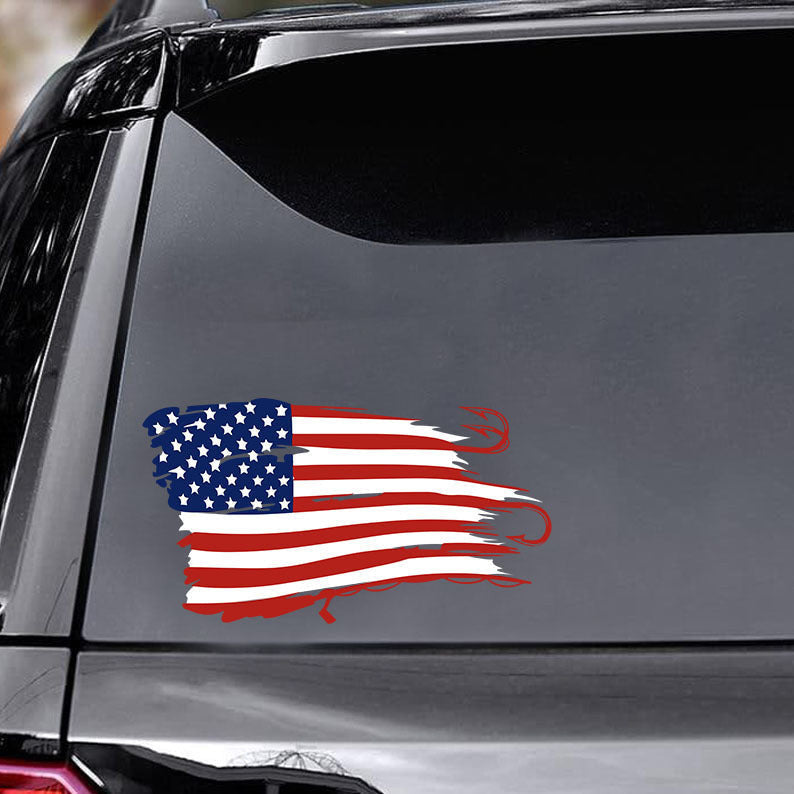 America Fishing Mom Car Decal, Sticker For Window & Bumper