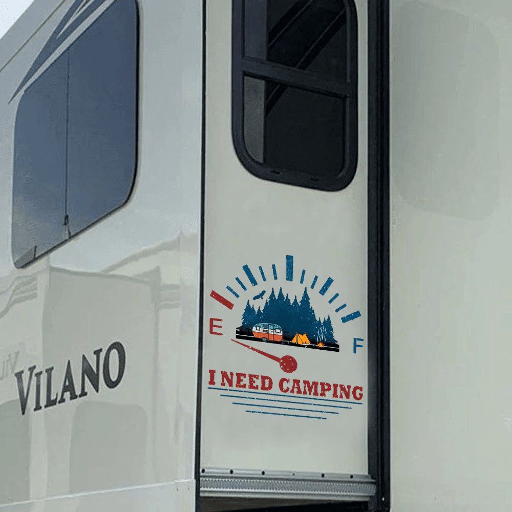 Camping Decal, Car Sticker For Window & Bumper
