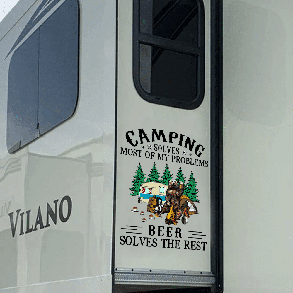 Camping Sticker, Car Decal For Window & Bumper