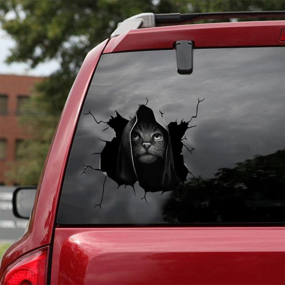 Funny Black Cats Crack Sticker, Car Decal For Window & Bumper