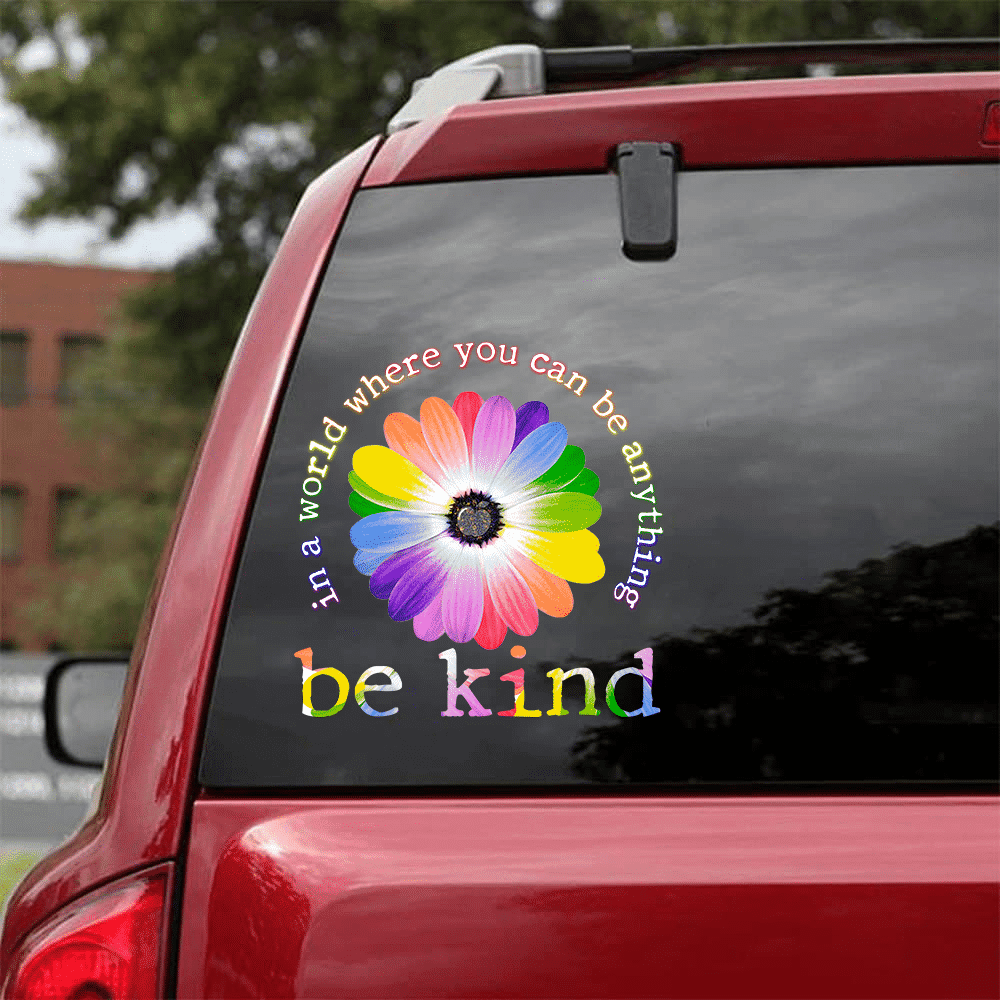 Teacher Be Kind Sunflower Decal, Car Sticker For Window & Bumper