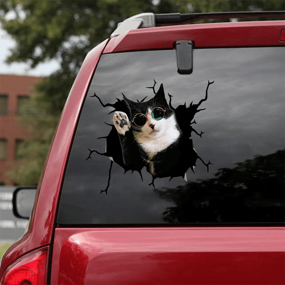 Tuxedo Cats Decal, Car Sticker For Window & Bumper